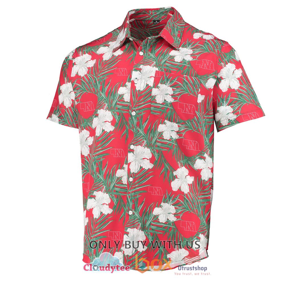 nebraska huskers floral hawaiian shirt 2 99904