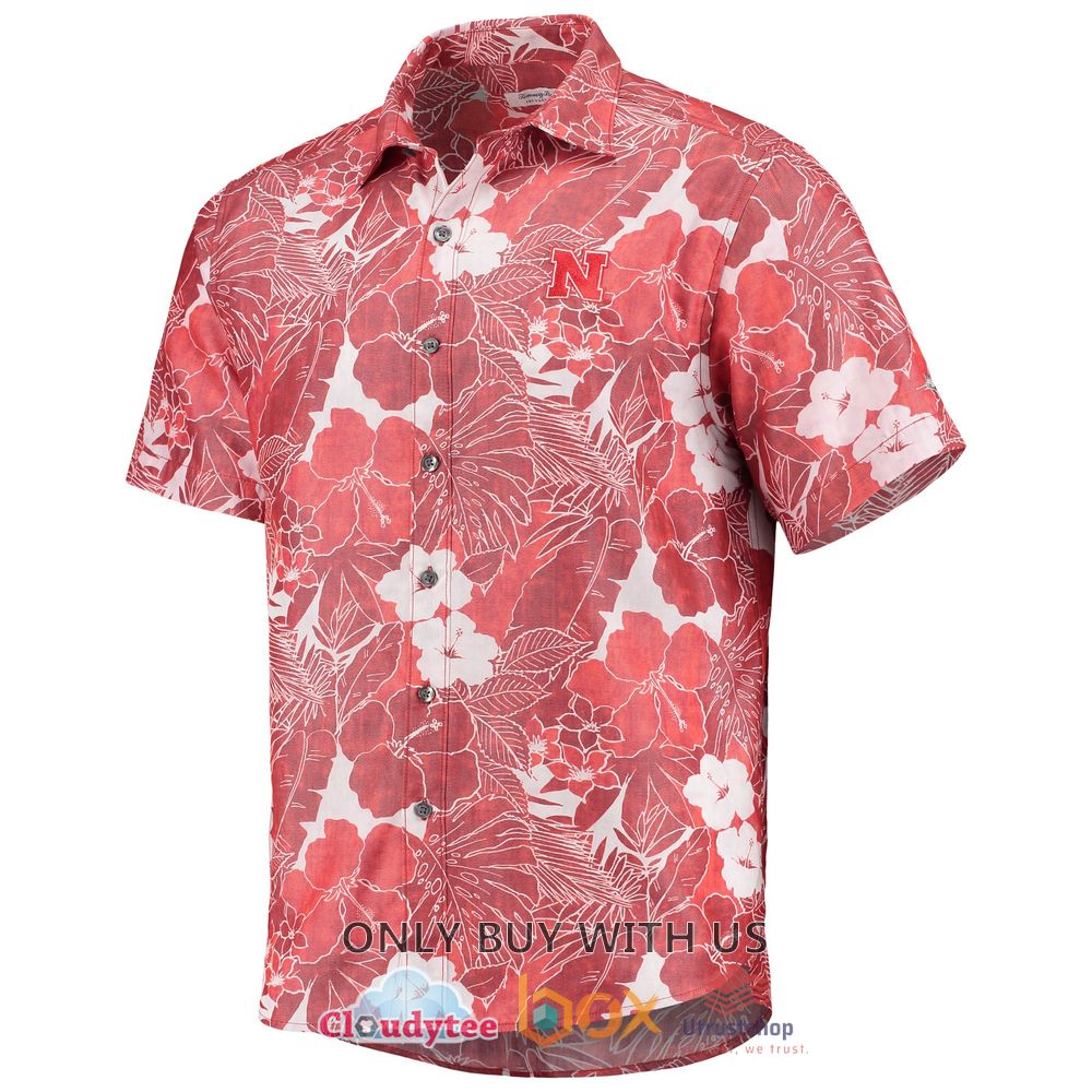 nebraska huskers tommy bahama hibiscus hawaiian shirt 2 52425