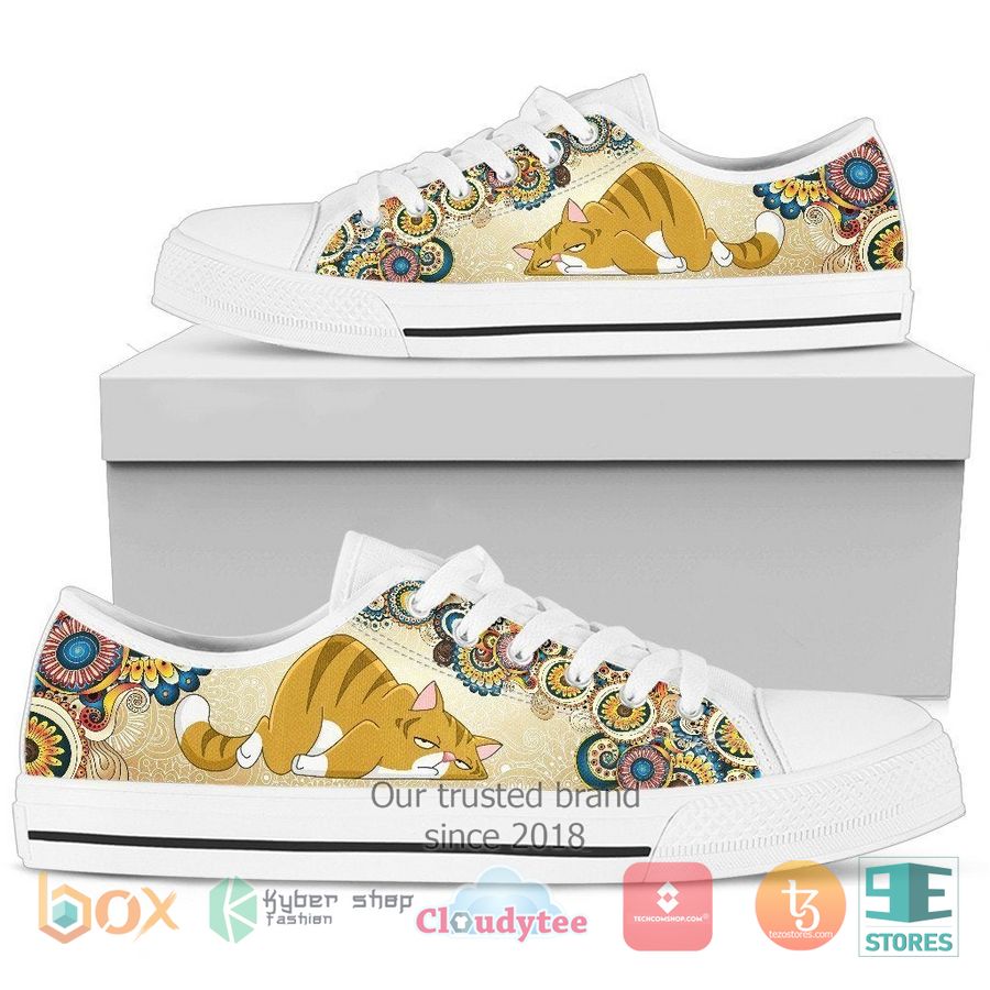 new funny lazy cat lover stan smith low top sneaker 1 34987