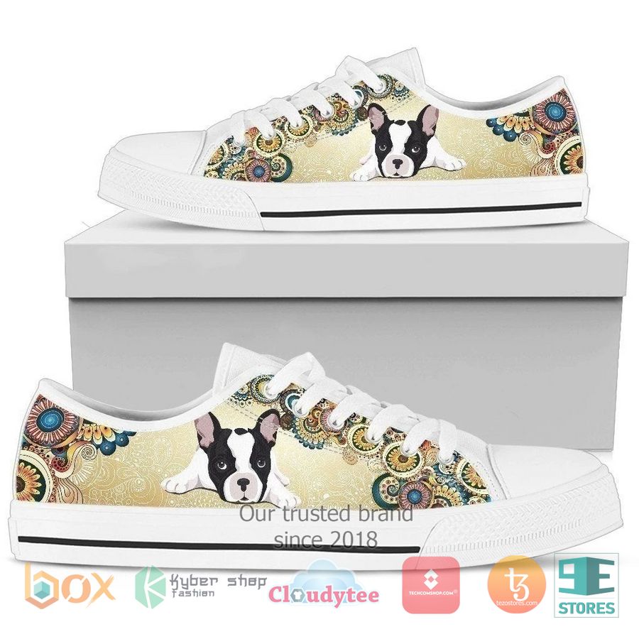 new hippie style french bulldog womens stan smith low top sneaker 1 43910