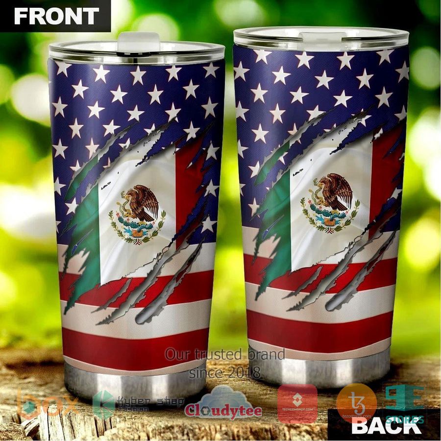 new proud mexican american steel tumbler 1 93285