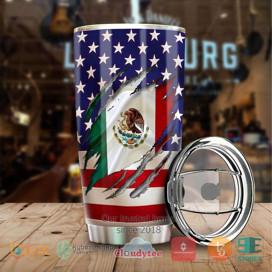 new proud mexican american steel tumbler 2 32117