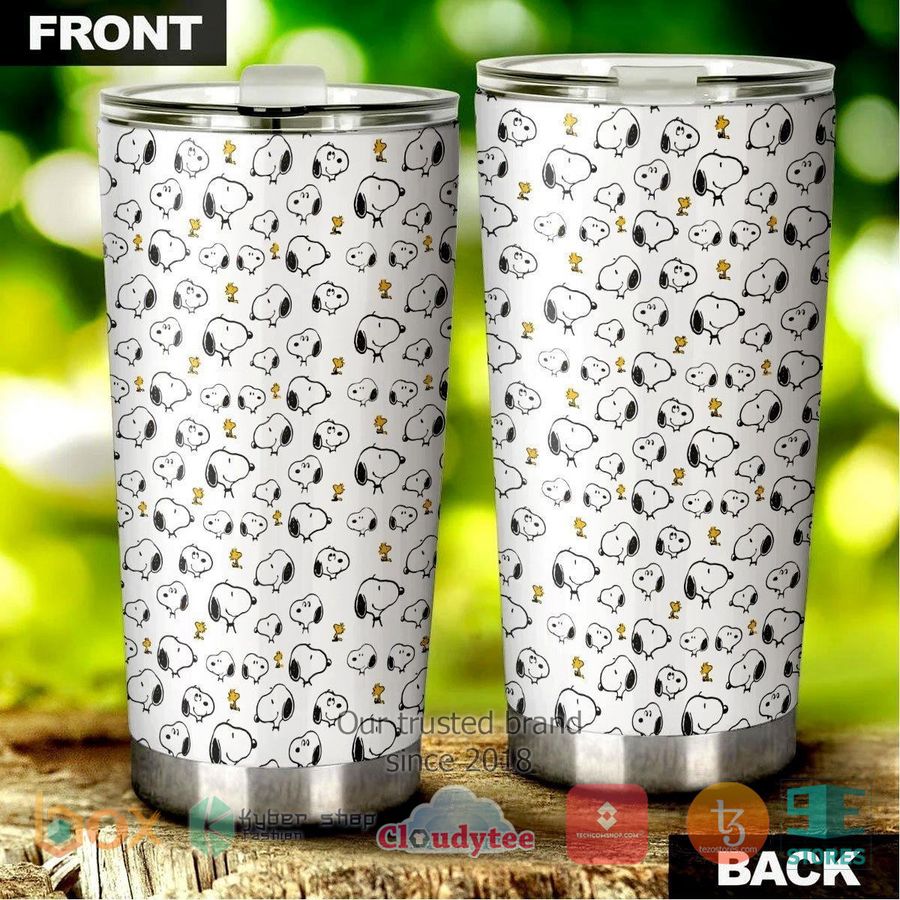 new snoopy and woodstock pattern steel tumbler 1 93850