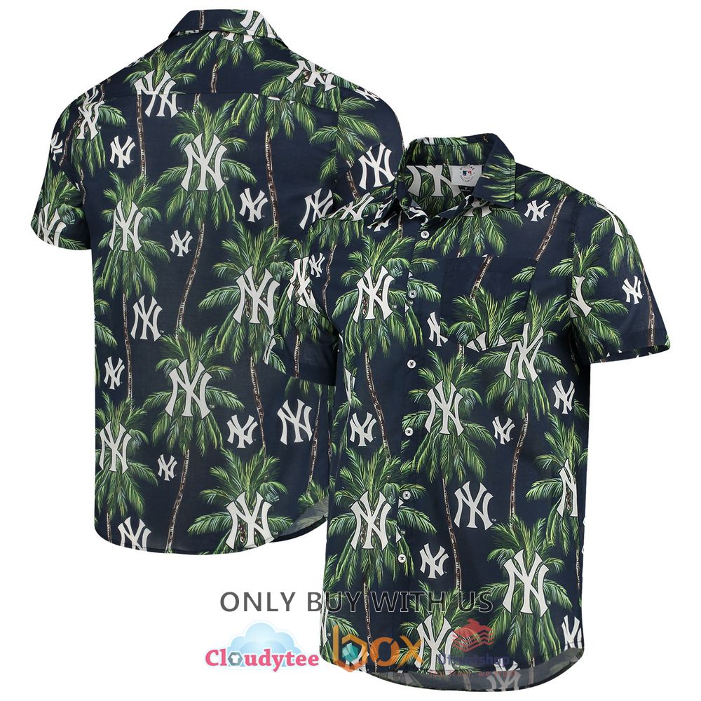 new york yankees palm tree hawaiian shirt 1 67141