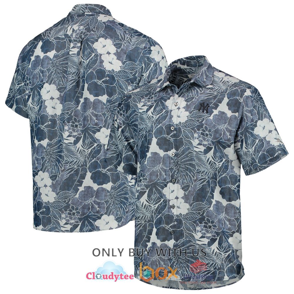new york yankees tommy bahama point playa floral hawaiian shirt 1 63385