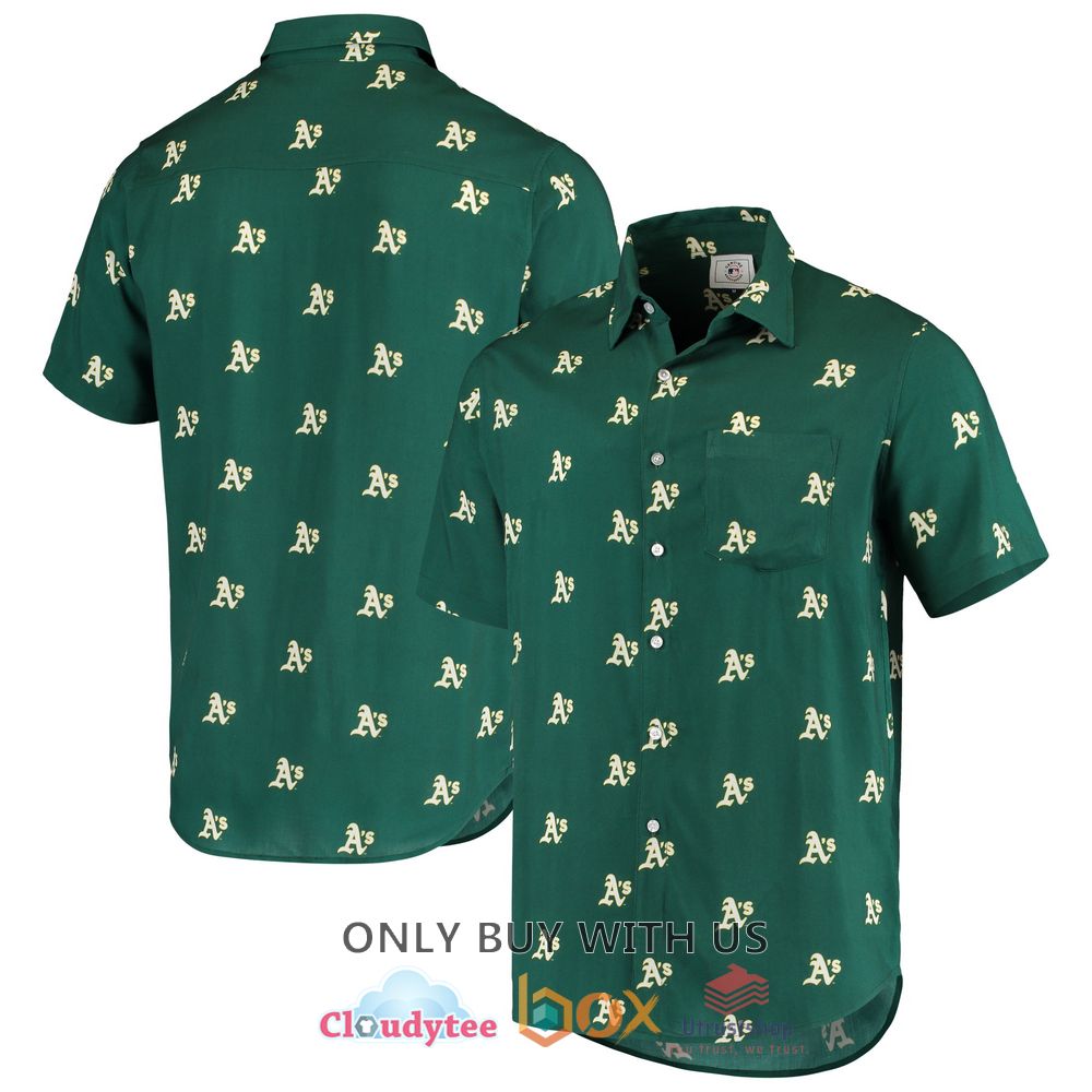 oakland athletics green logo hawaiian shirt 1 19624