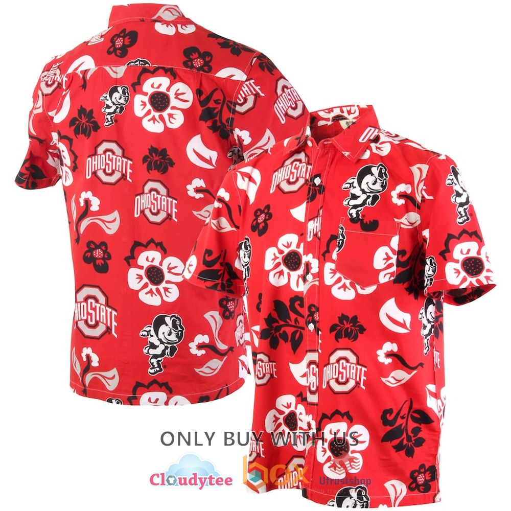 ohio state buckeyes wes and willy floral hawaiian shirt 1 95360