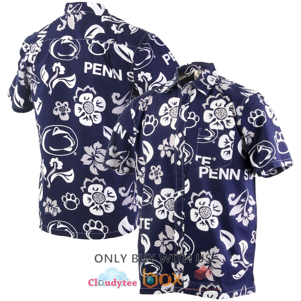penn state nittany lions wes and willy floral hawaiian shirt 1 98518