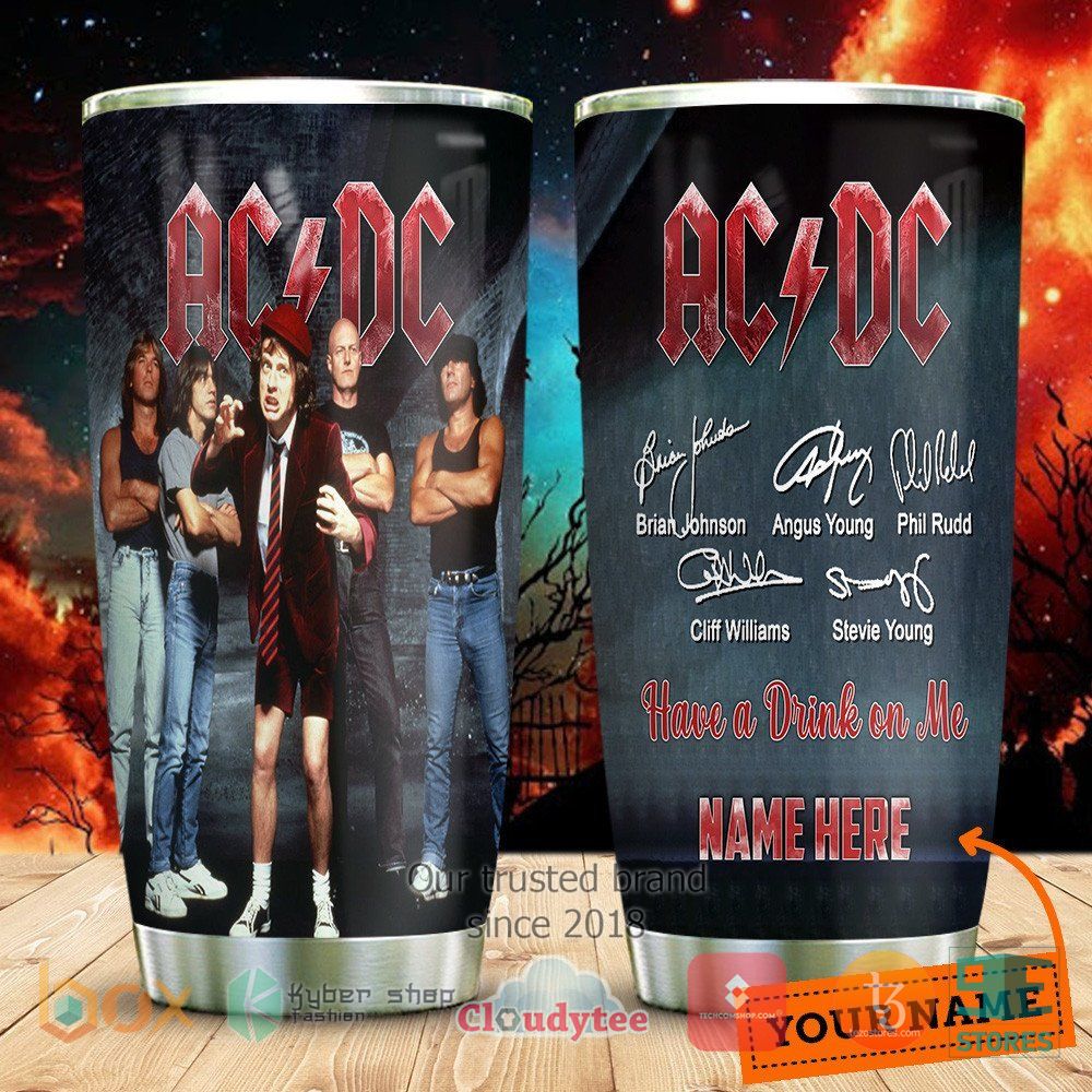 personalized ac dc band signs have a drink on me tumbler 1 64919