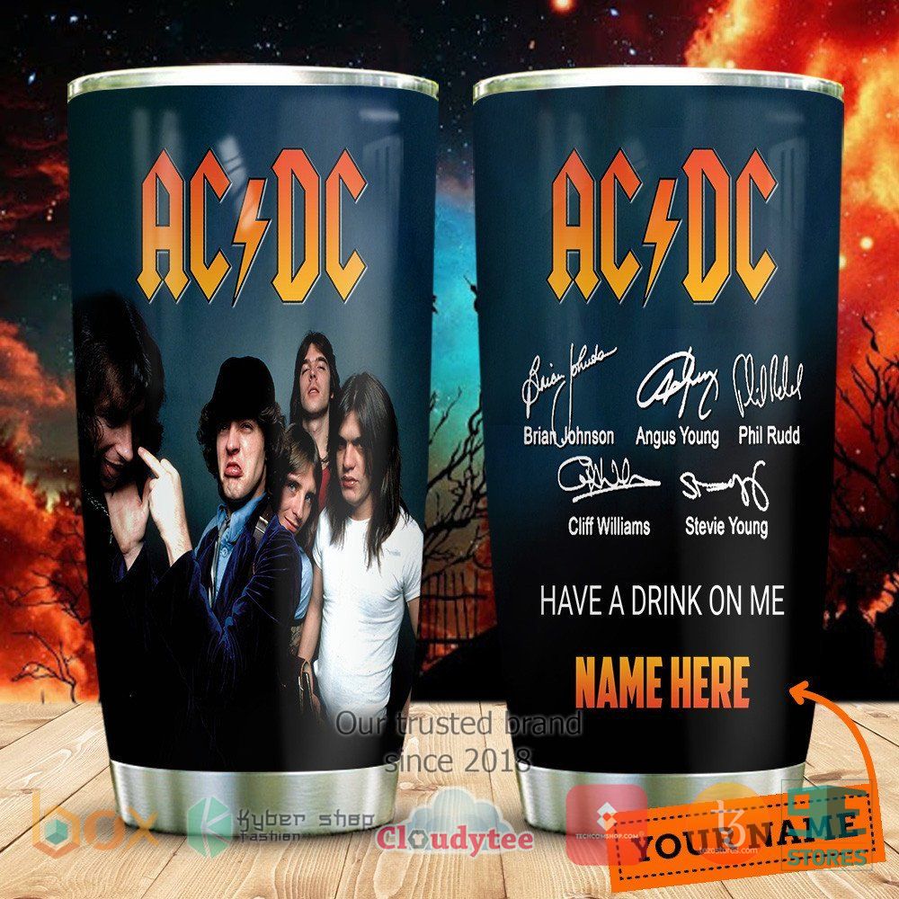 personalized ac dc character signs have a drink on me tumbler 1 11404