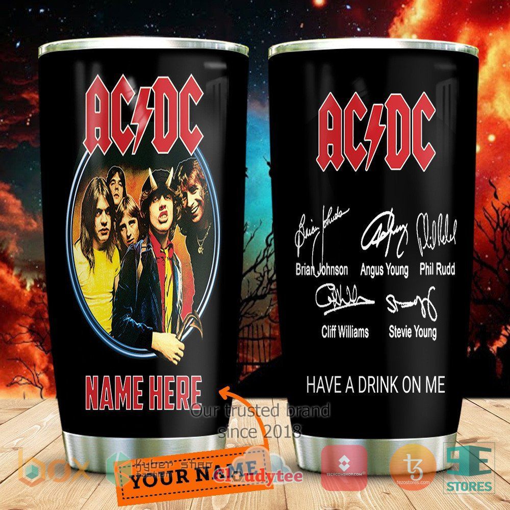 personalized ac dc have a drink on me sign characters names tumbler 1 47520