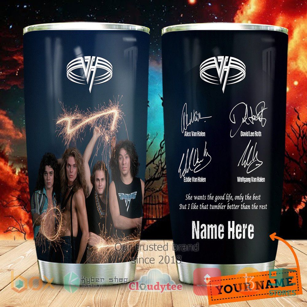 personalized van halen she wants the good life sign characters names tumbler 1 80388