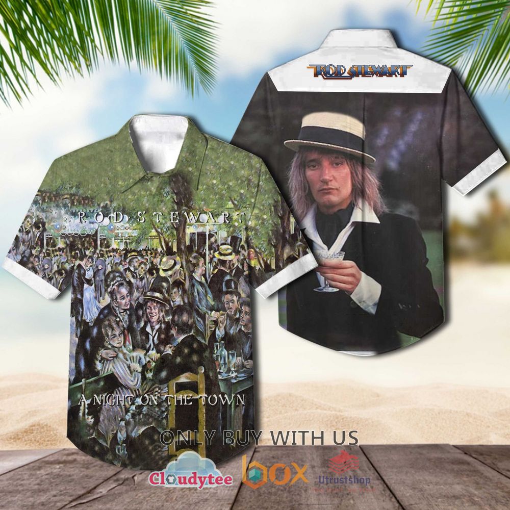 rod stewart a night on the town 1975 casual hawaiian shirt 1 57652