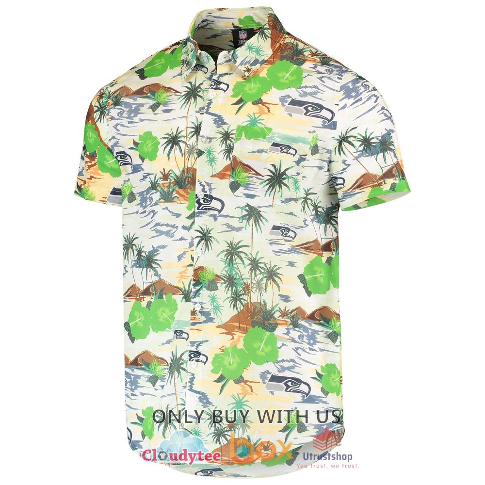 seattle seahawks paradise floral hawaiian shirt 2 18634
