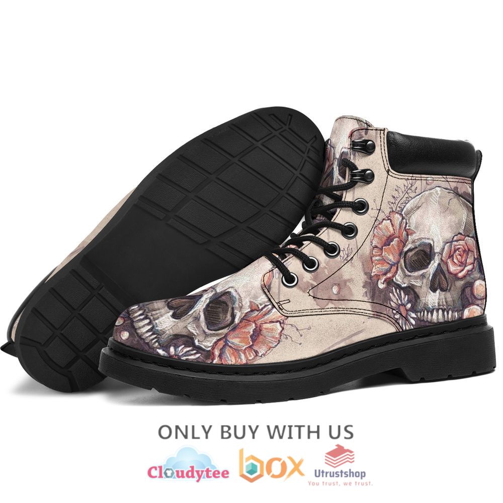 skull and flower timberland boots 2 94968