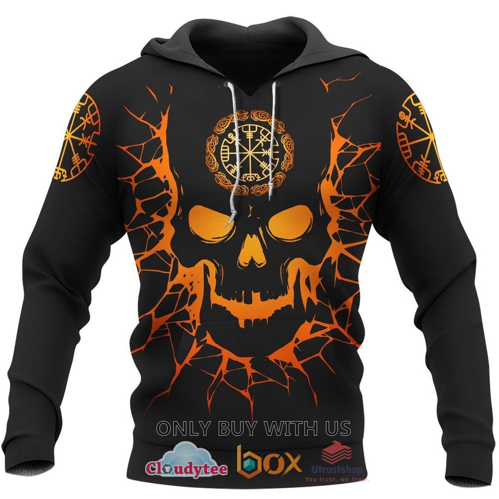 skull viking and backbone is an ax viking 3d hoodie zip hoodie 1 23806