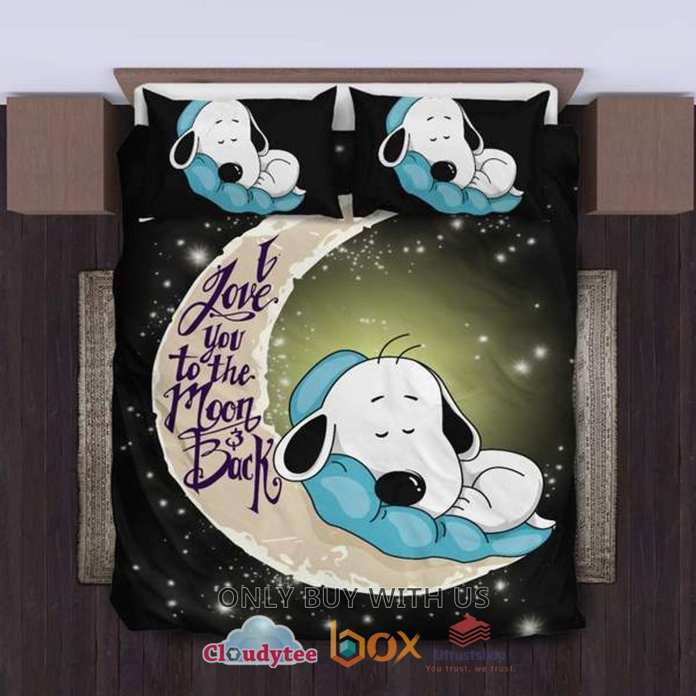 snoopy i love you to the moon and back bedding set 1 74222