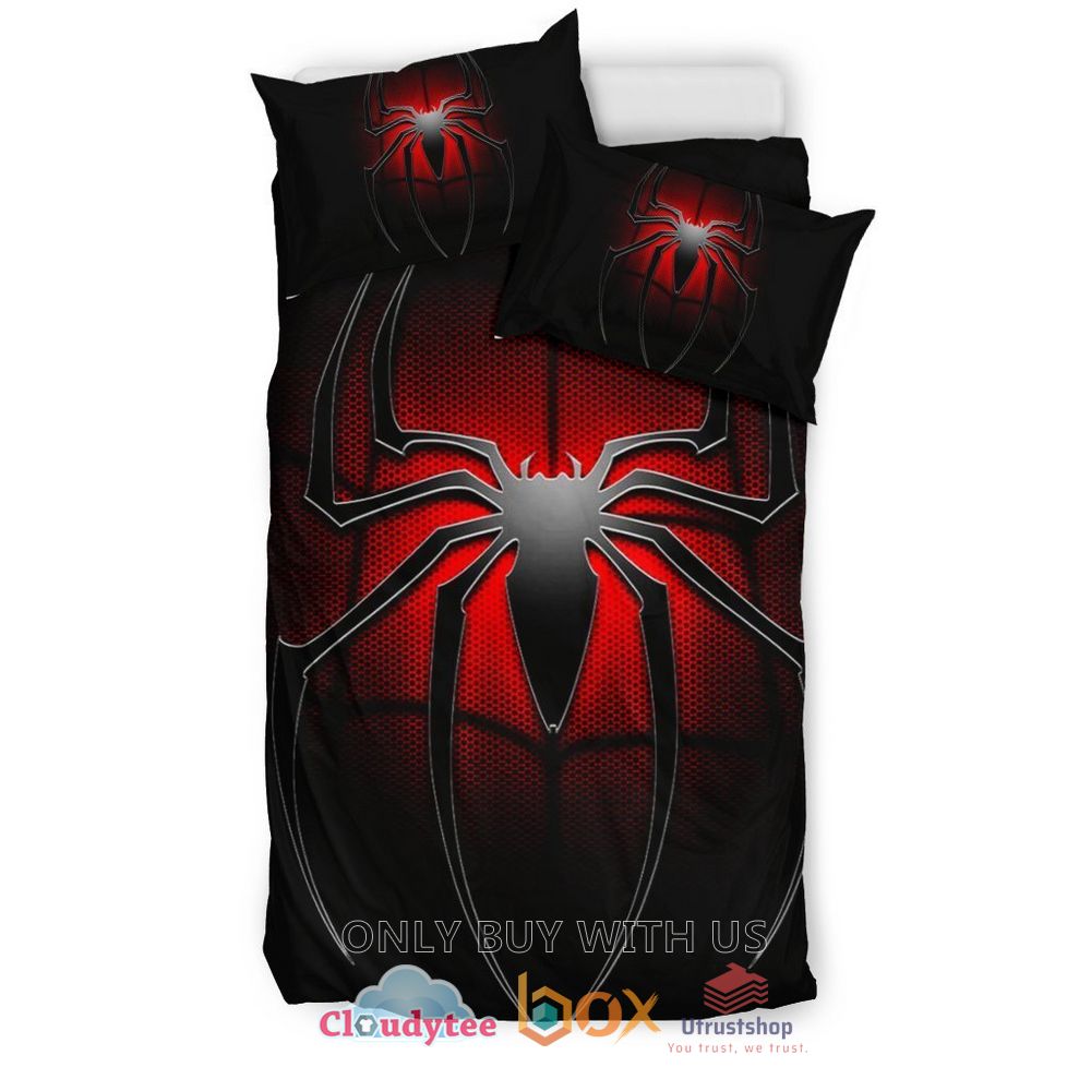 spider man black red bedding set 2 84589