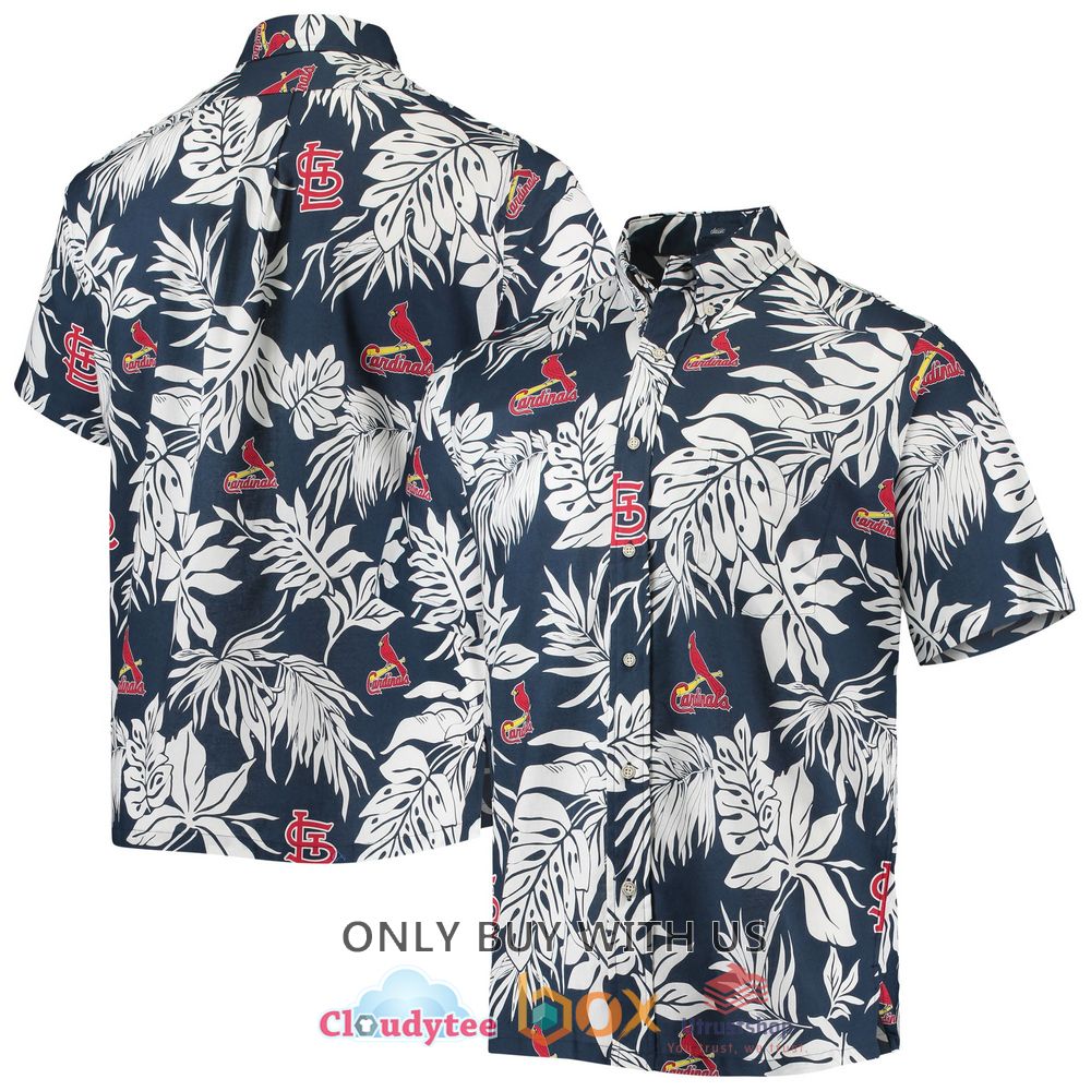 st louis cardinals reyn spooner aloha navy hawaiian shirt 1 86696