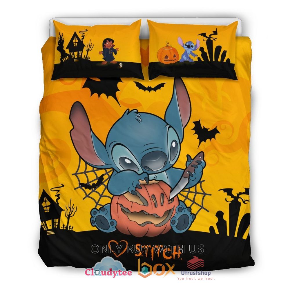 stitch and lilo halloween pumpkin bedding set 1 47343