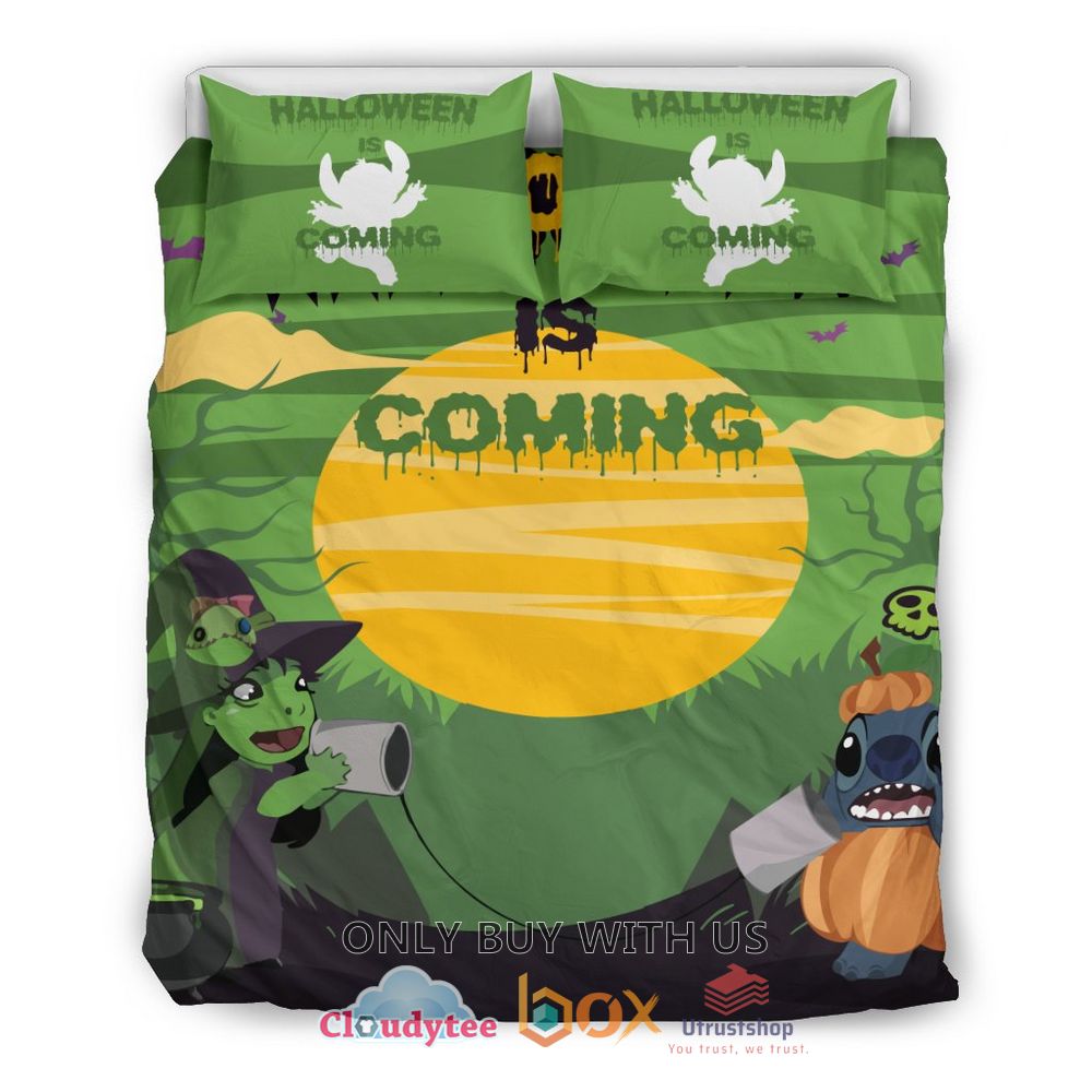 stitch halloween is coming bedding set 1 49240