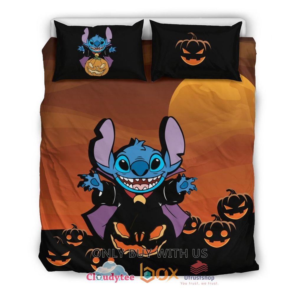 stitch halloween pumpkin bedding set 1 67993