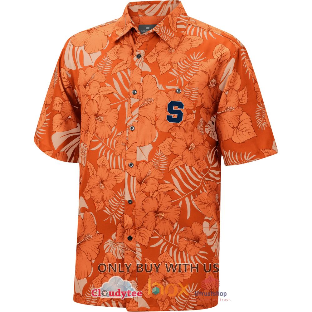 syracuse orange colosseum the dude hawaiian shirt 2 52892