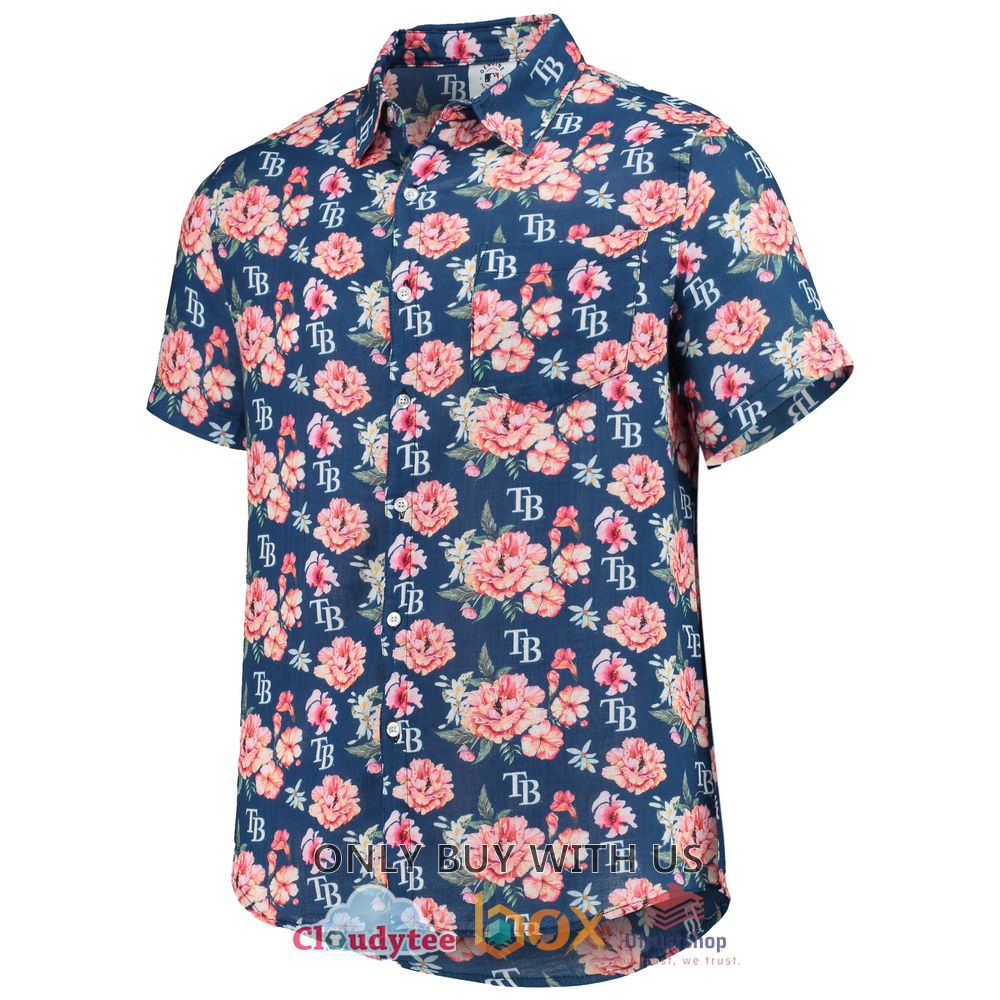 tampa bay rays flower navy hawaiian shirt 2 39977
