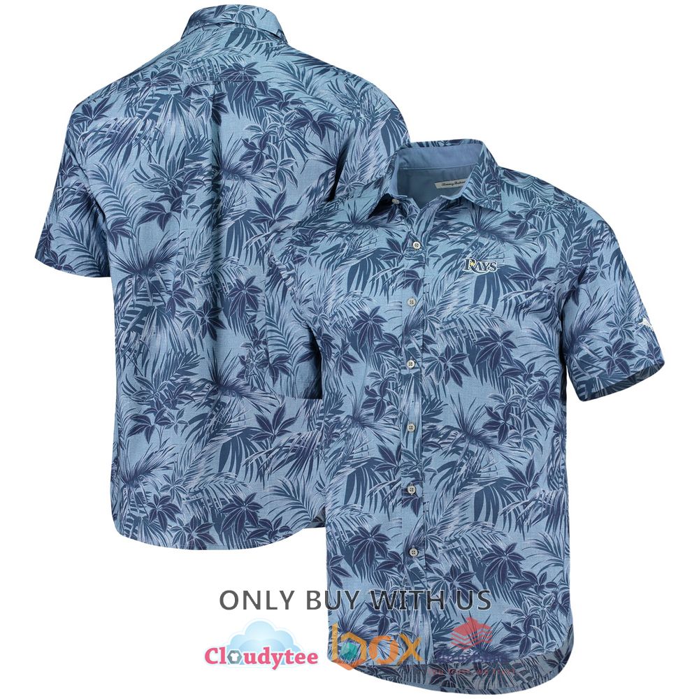 tampa bay rays tommy bahama reign forest fronds hawaiian shirt 1 90072