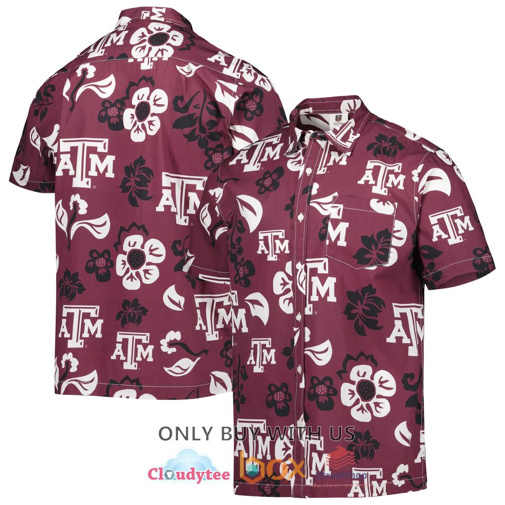 texas aandm aggies wes and willy floral hawaiian shirt 1 13209