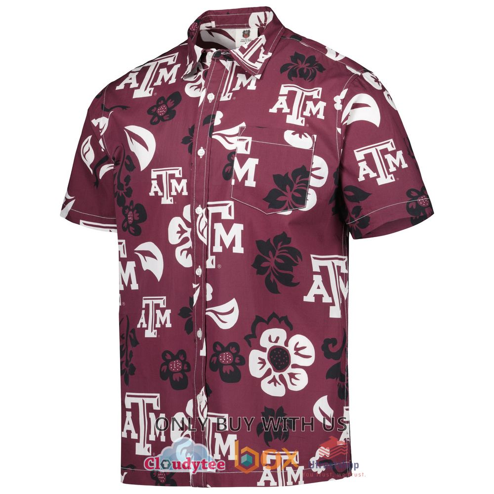 texas aandm aggies wes and willy floral hawaiian shirt 2 29466