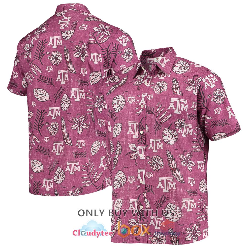 texas aandm aggies wes and willy vintage floral hawaiian shirt 1 49928
