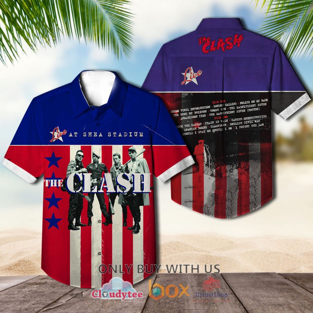 the clash live at shea stadium albums hawaiian shirt 1 70613