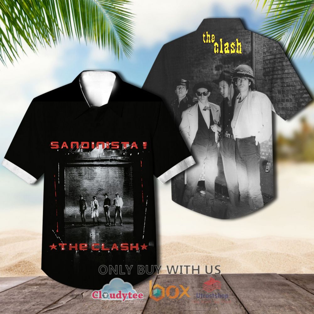 the clash sandinista albums hawaiian shirt 1 99886
