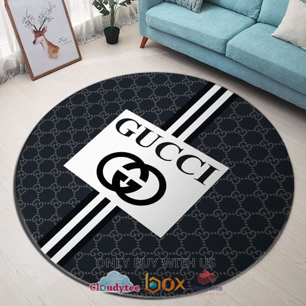 the house of gucci white black pattern rug 1 52617