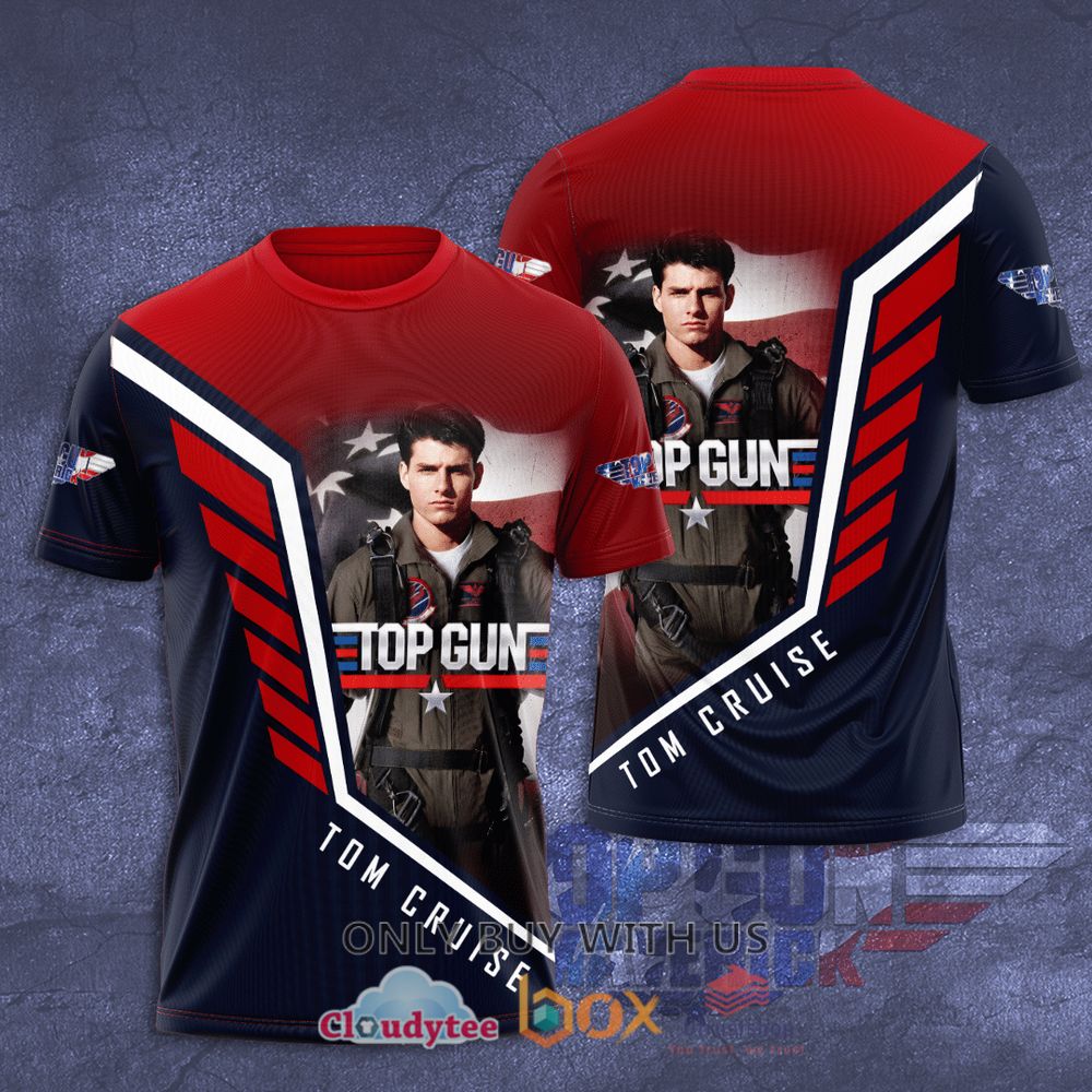 top gun tom cruise red blue 3d shirt 1 84266
