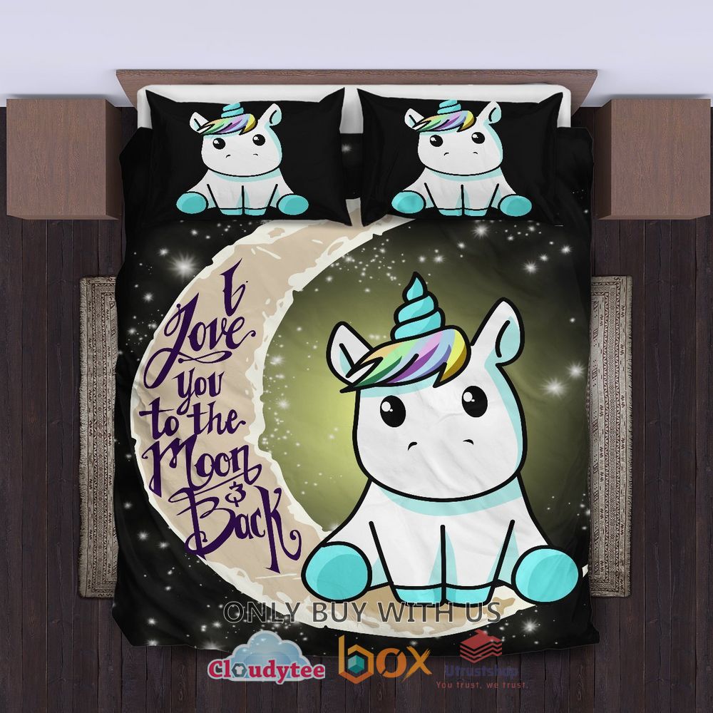 unicorn i love you to the moon and back bedding set 1 17836