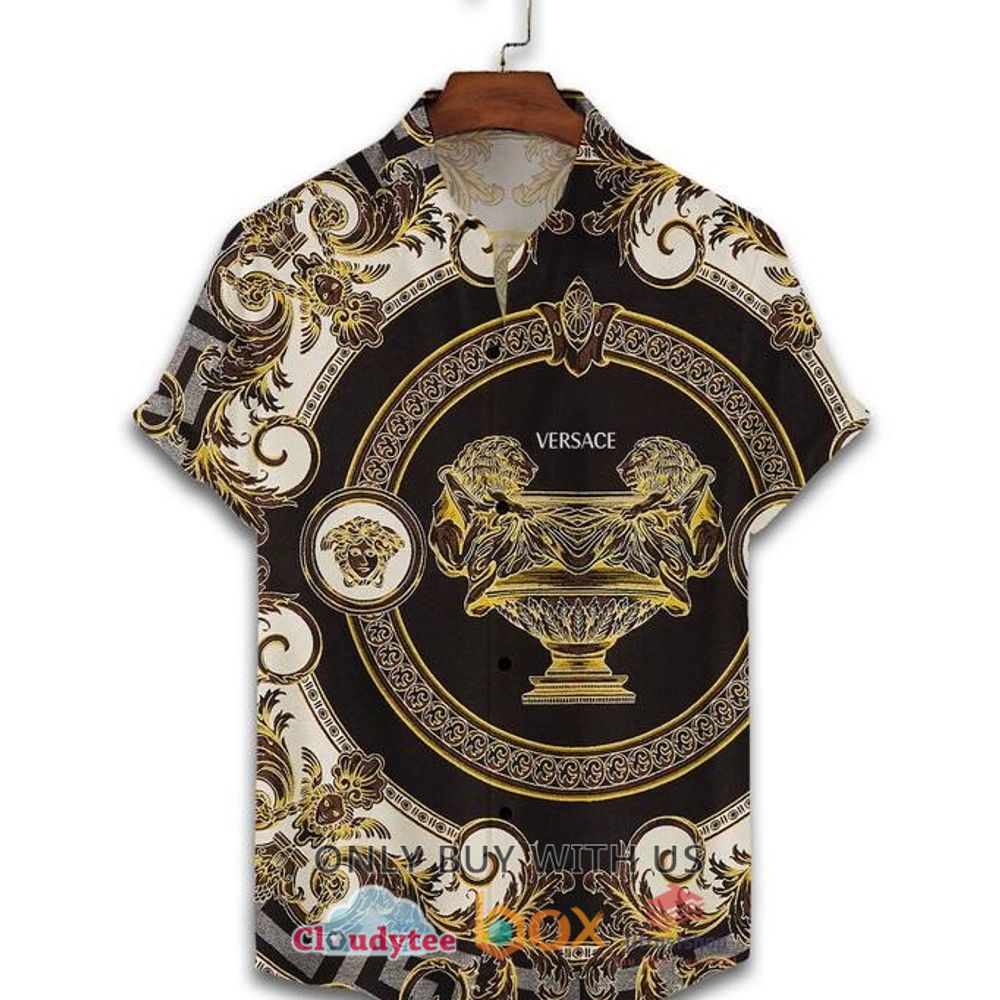 versace barocco hawaiian shirt short flip flops 2 53518