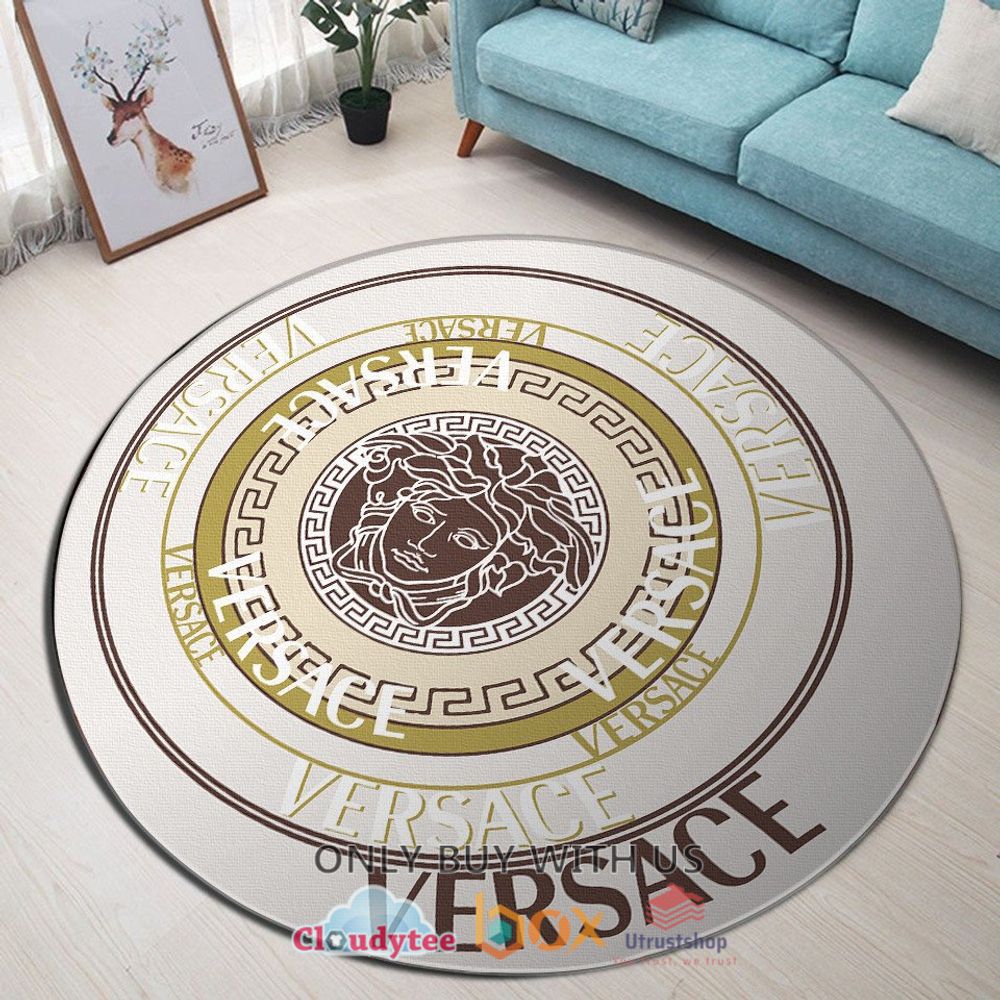 versace medusa pattern white rug 1 52579
