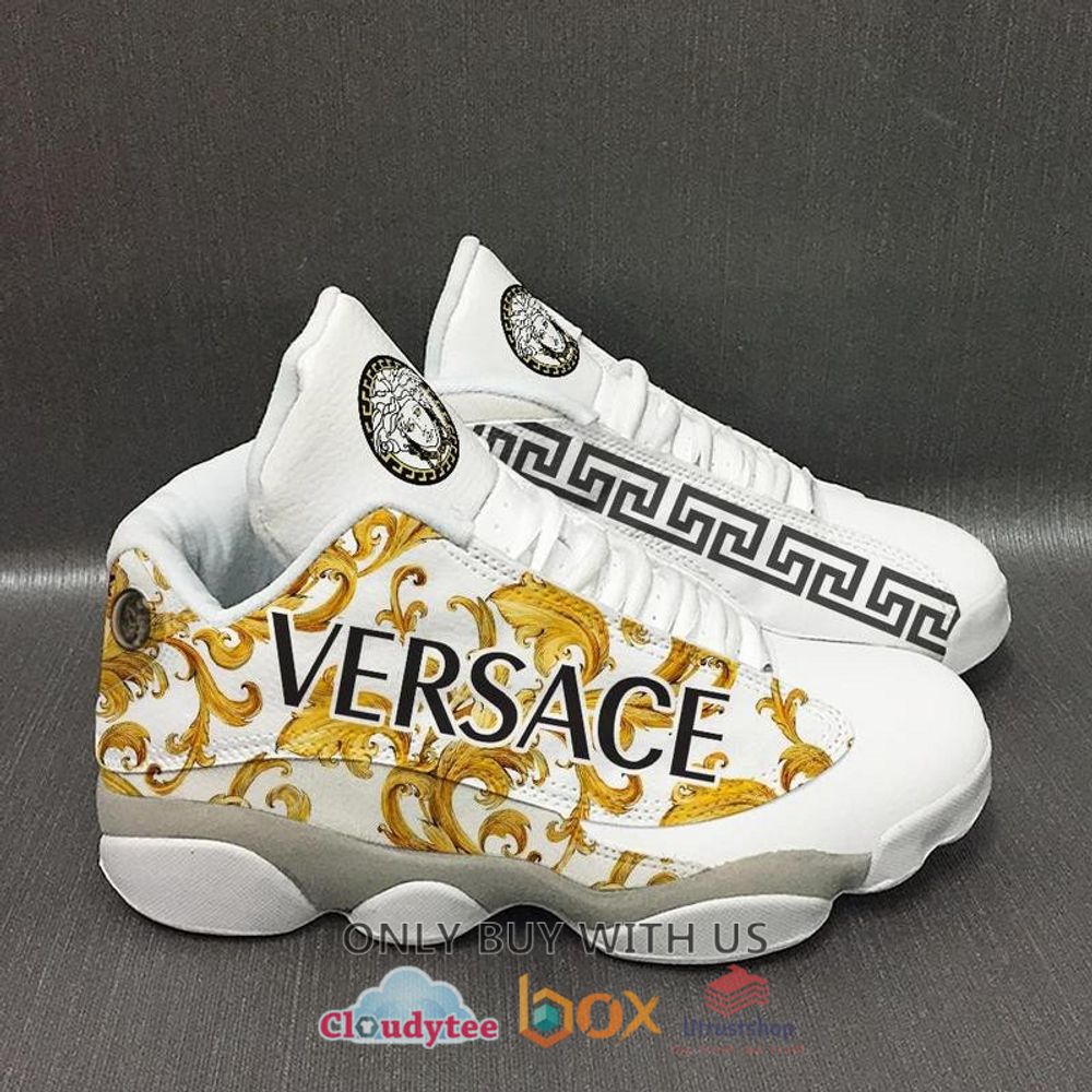 versace yellow white pattern air jordan 13 shoes 1 76807