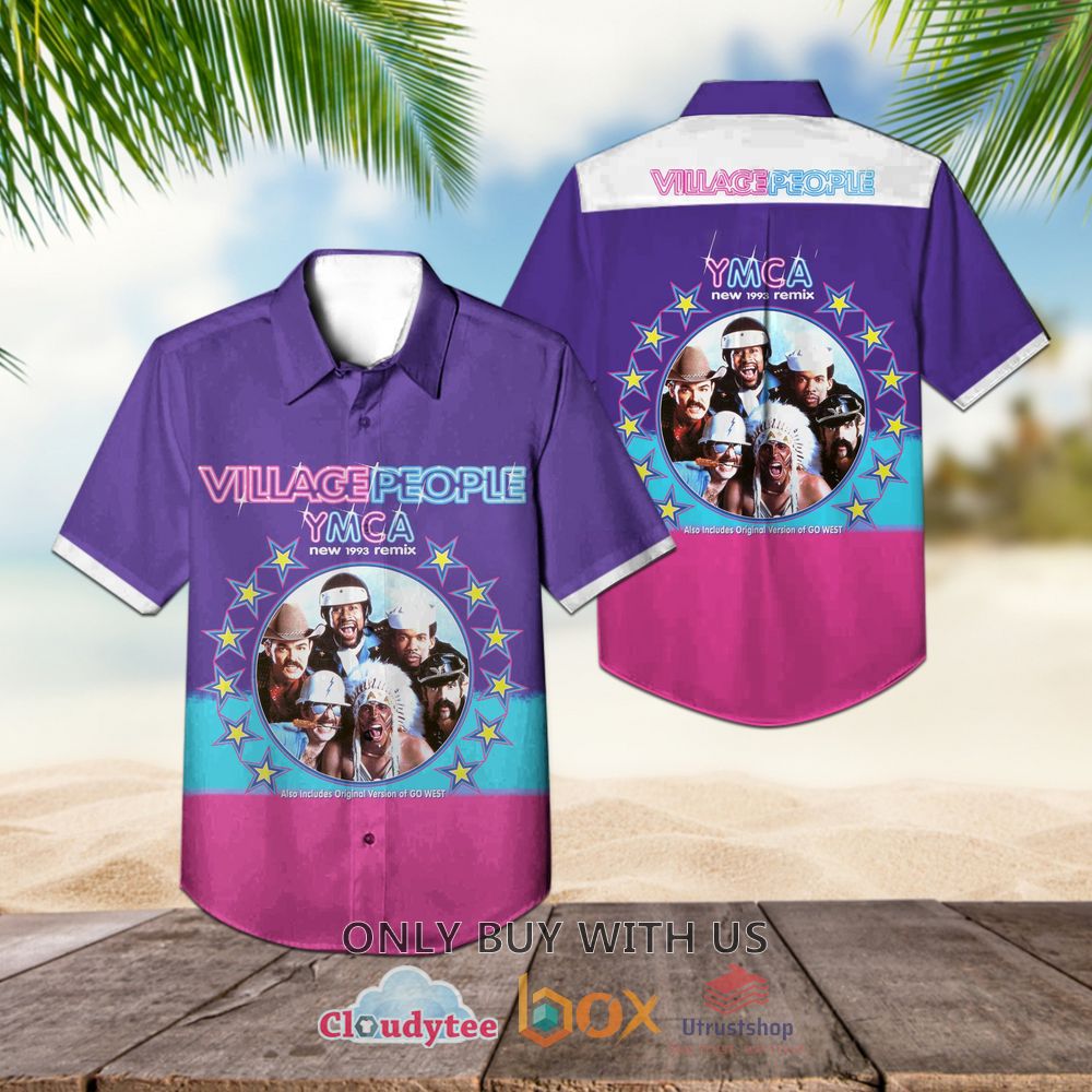 village people ymca new 1993 remix casual hawaiian shirt 1 71560
