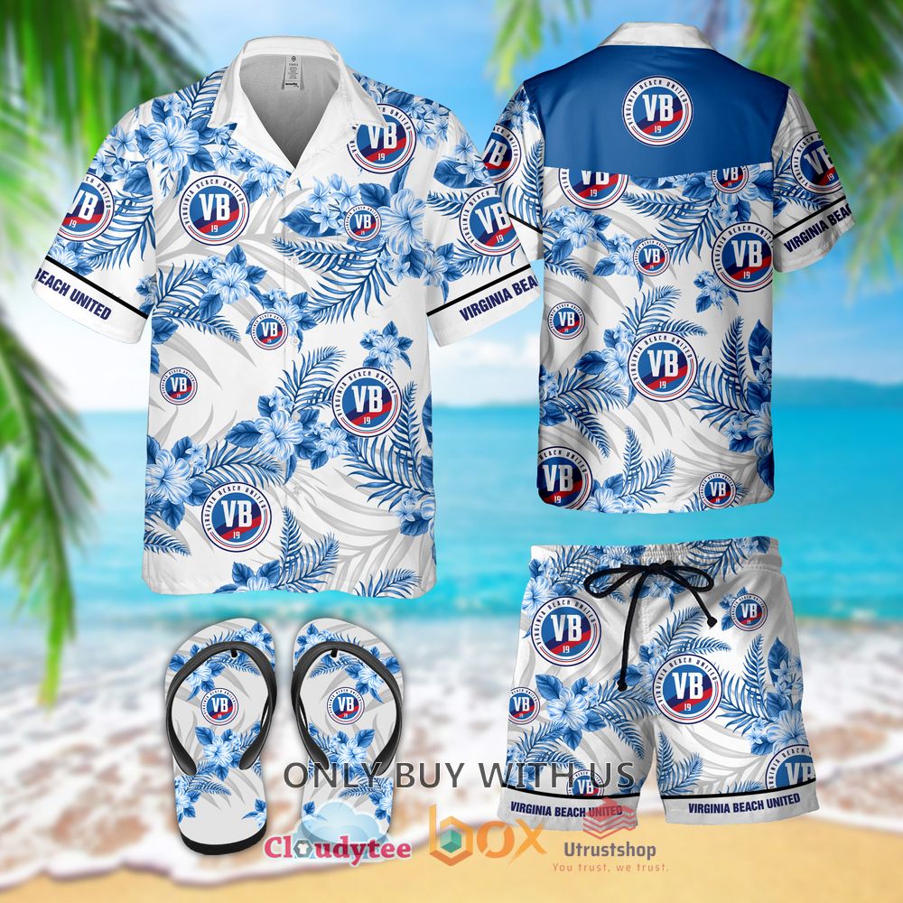 virginia beach united hawaiian shirt short flip flops 1 92633