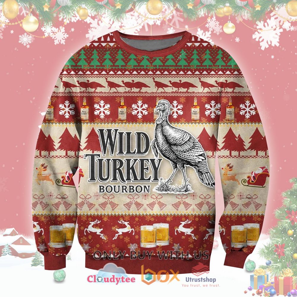 wild turkey bourbon whiskey sweatshirt sweater 1 65472