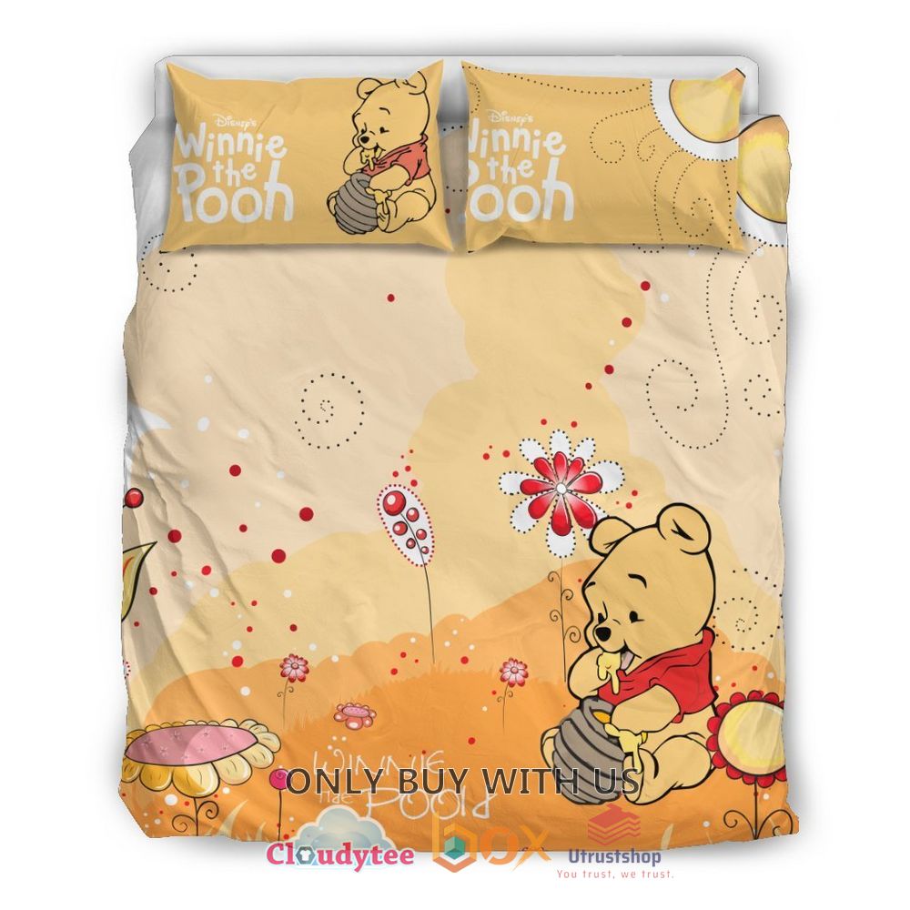 winnie the pooh flower bedding set 1 79046