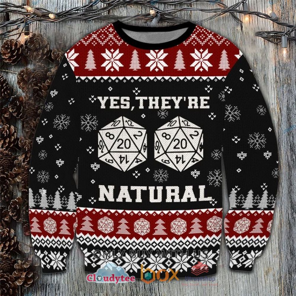 yes theyre natural merry christmas sweatshirt sweater 1 34359