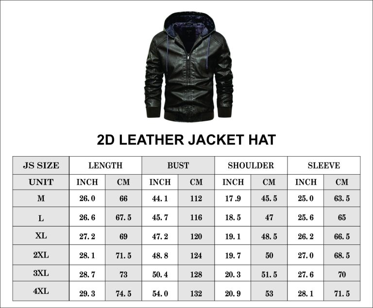 2D leaather jacket hat