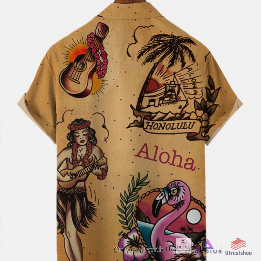 50s retro hula garland wrinkle hawaiian shirt 2 14771