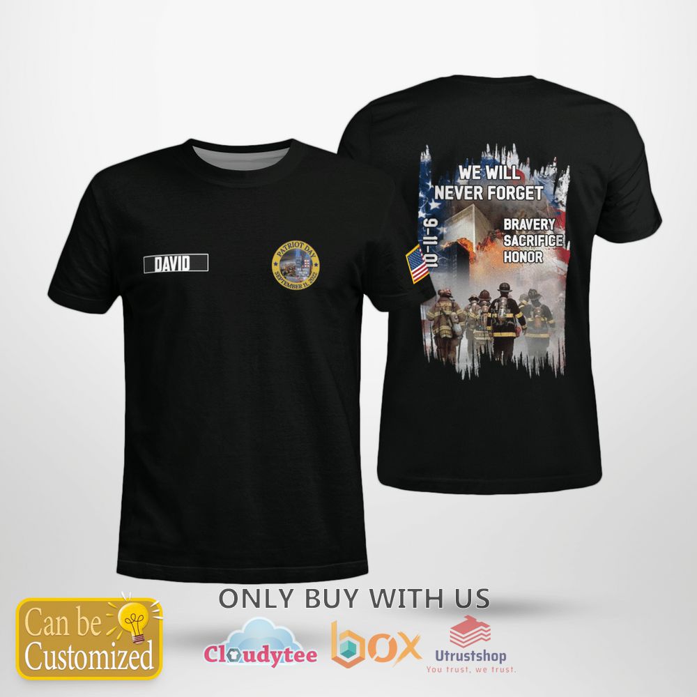9 11 memorial day we will never forget custom name t shirt 1 749