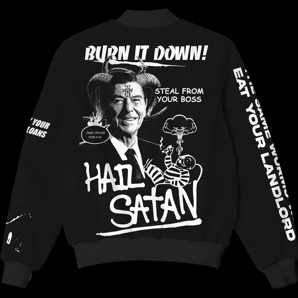Burn It Down Han Satan 3D bomber jacket 1