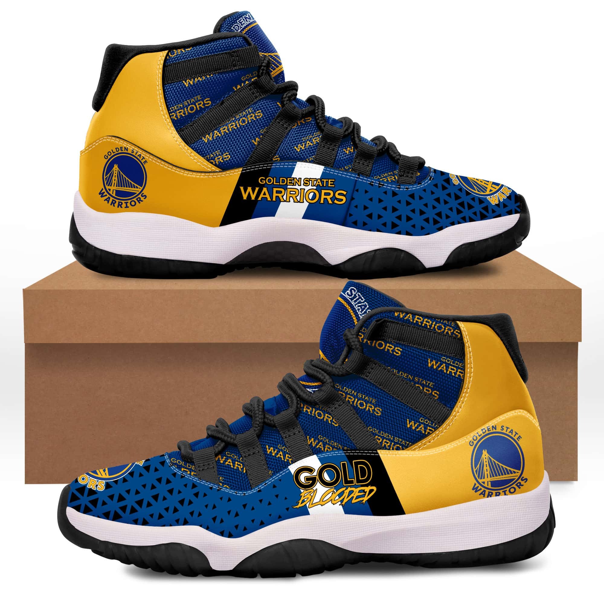 Golden State Warriors Air Jordan 11 Sneaker Shoes